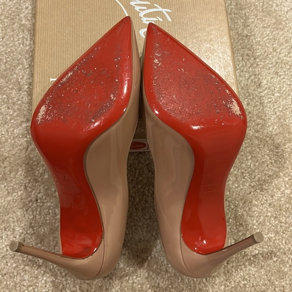 Christian Louboutin, Pigalle 100, Nude, shiny leather - Picture 6 of 17